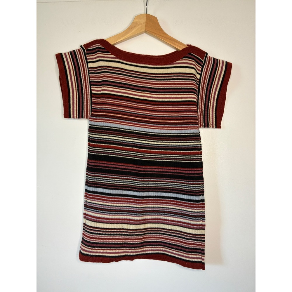 Escapades Knit Top Women XS Multi-Color Striped Vintage 70s 80s Knit Pullover